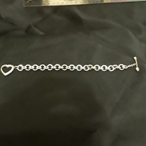 Sterling silver heart bracelet